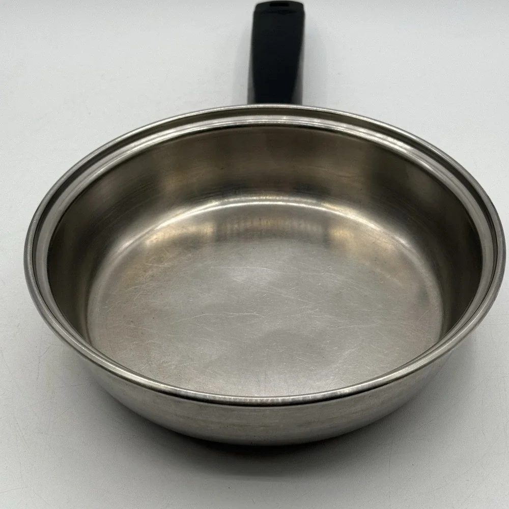 Vtg Lifetime Frying Pan Skillet Cookware 18/8 Stainless Steel 8